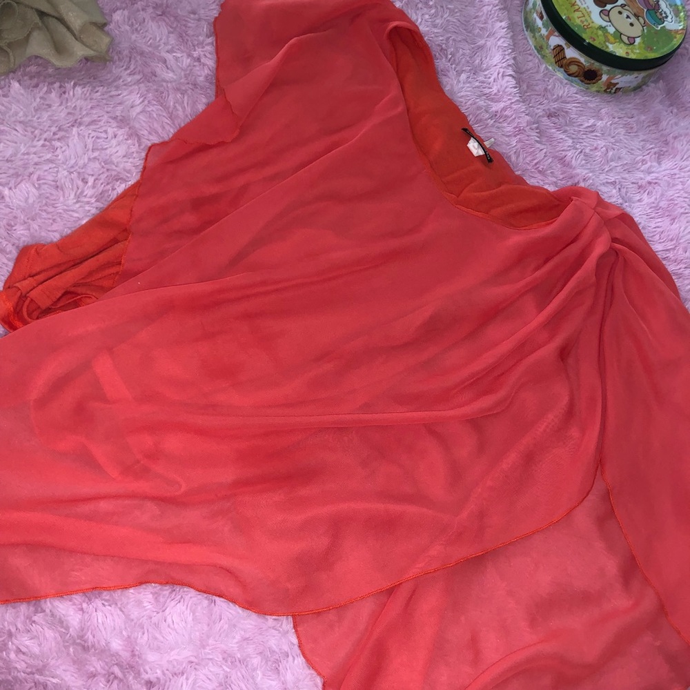 pink sheer top